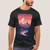 Hiking outdoor mountain tシャツ (正面)