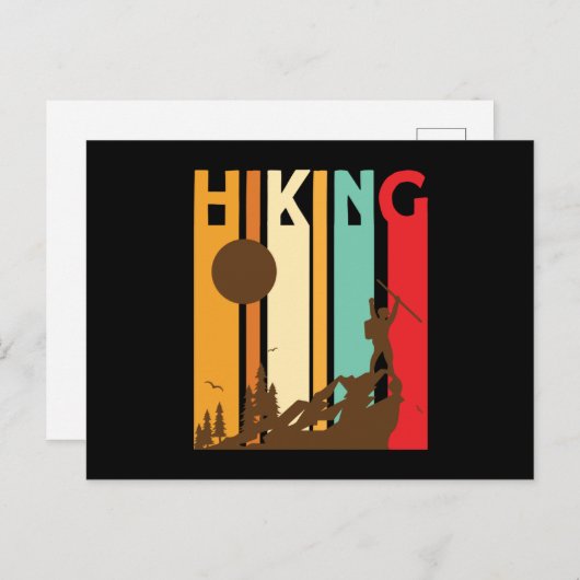 Hiking Retro Hiking ポストカード (正面/裏面)