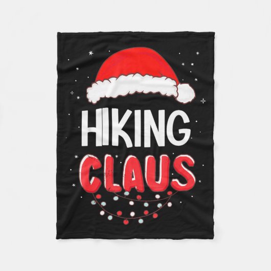 Hiking Santa Claus Christmas Matching Costume  フリースブランケット (正面)