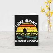 Hiking Tee For Men Women Outdoorsy Hiker Hiking カード (黄色い花)