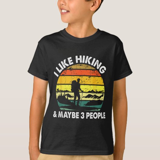 Hiking Tee For Men Women Outdoorsy Hiker Hiking  Tシャツ (正面)