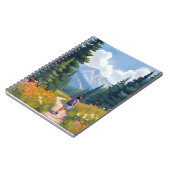 Hiking Trail Mountain Nature Landscape Watercolor ノートブック (左側)