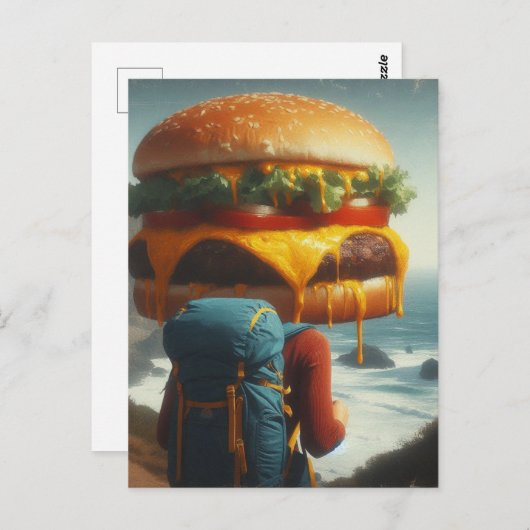 Hiking With a Cheeseburger on My Mind ポストカード (正面/裏面)