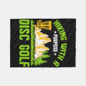 Hiking With A Purpose Disc Golf  フリースブランケット (正面(横))