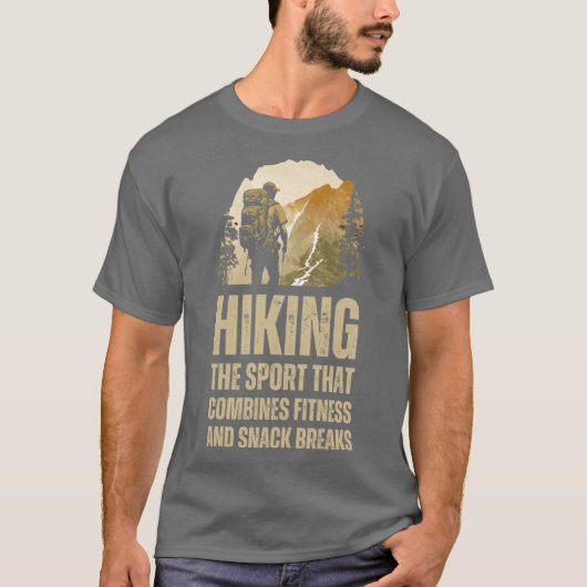 Hikinghe Sporthat Combines Fitness And Snack Break Tシャツ (正面)