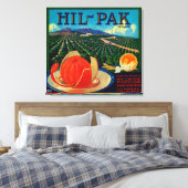 Hil Pak Orange LabelLindsay（カリフォルニア州） キャンバスプリント (インサイチュ (寝室))