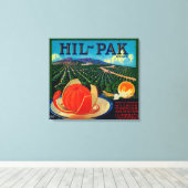 Hil Pak Orange LabelLindsay（カリフォルニア州） キャンバスプリント (インサイチュ (ウッドフロア))