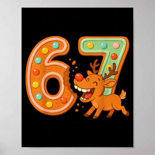 Hilarious 67 Christmas Cookies Rudolph Reindeer Jo ポスター (正面)