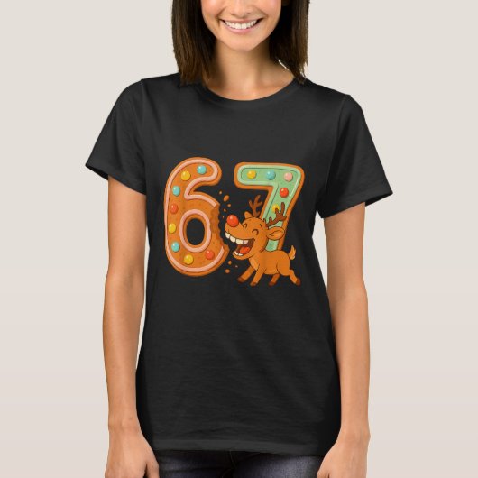 Hilarious 67 Christmas Cookies Rudolph Reindeer Jo Tシャツ (正面)