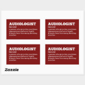 Hilarious Audiologist Definition Sticker 長方形シール (シート)