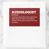 Hilarious Audiologist Definition Sticker 長方形シール (バッグ)