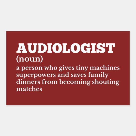 Hilarious Audiologist Definition Sticker 長方形シール (正面)