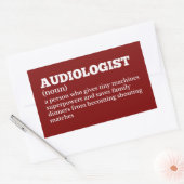 Hilarious Audiologist Definition Sticker 長方形シール (封筒)