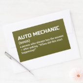 Hilarious Auto Mechanic Definition Sticker 長方形シール (封筒)