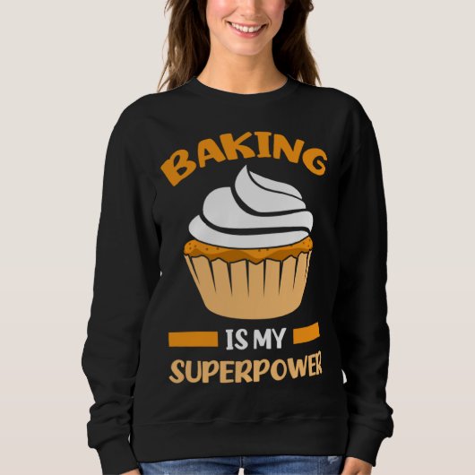 hilarious baking text baker スウェットシャツ (正面)
