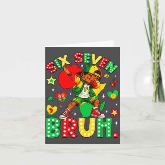 Hilarious Bruh History Dabbing 67 African American カード (正面)