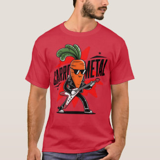 Hilarious Carrot Metal Rock On withhis Metalhe fri Tシャツ