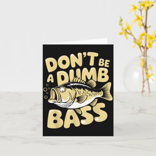 Hilarious Fisherman &amp; Angler Humor Apparel Uni カード (黄色い花)