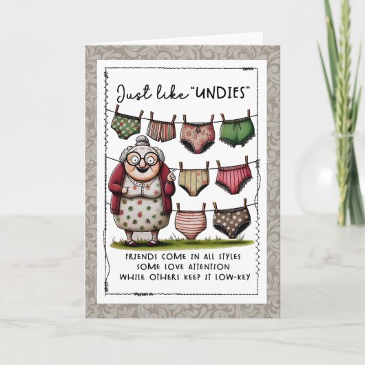 Hilarious Friends Come In All Styles Old Woman カード (正面)