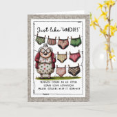 Hilarious Friends Come In All Styles Old Woman カード (黄色い花)