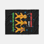 Hilarious Gingerbread Cookie My Butt Hurts Xmas Hu フリースブランケット (正面(横))