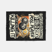 Hilarious It Player Billiards Killing Pool Quote S フリースブランケット (正面(横))