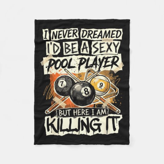 Hilarious It Player Billiards Killing Pool Quote S フリースブランケット (正面)