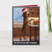 Hilarious Italian Spinone Christmas カード (正面)