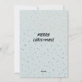 Hilarious Naughty List Blue Ugly Christmas Sweater シーズンカード (裏面)