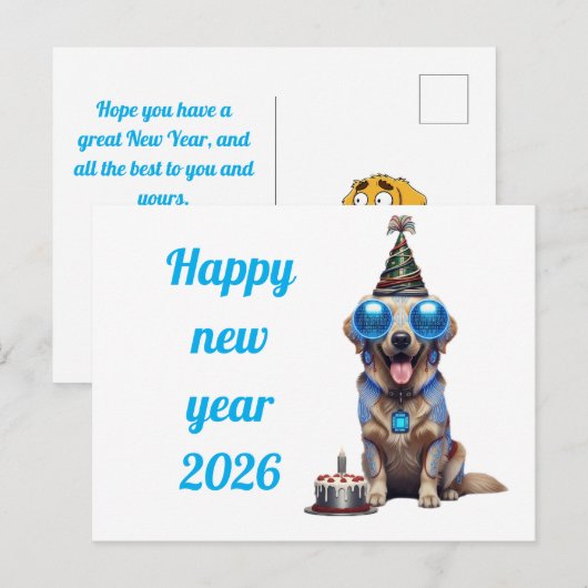 Hilarious New Year's Card ポストカード (正面/裏面)