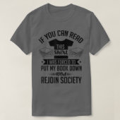 Hilarious Novel Reader Book Lover Book Work Quote Tシャツ (デザイン正面)