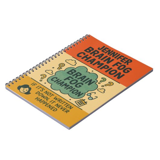 Hilarious Perimenopause Brain Fog Champion ノートブック (左側)
