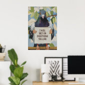 Hilarious Pigeon Bathroom Art Print Quirky Home ポスター (ホームオフィス)