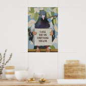 Hilarious Pigeon Bathroom Art Print Quirky Home ポスター (キッチン)