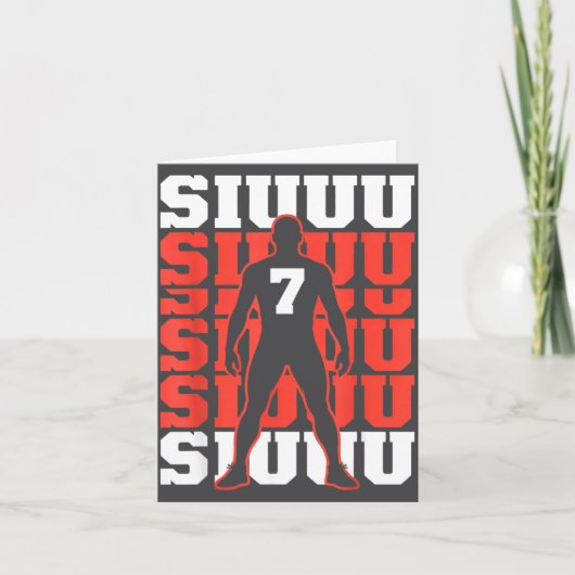 Hilarious s Soccer Fan Lovers Siuuuu Soccer Player カード (正面)