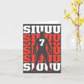 Hilarious s Soccer Fan Lovers Siuuuu Soccer Player カード (黄色い花)