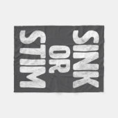 Hilarious Sink Stim Neurodivergent Normalize Autis フリースブランケット (正面(横))