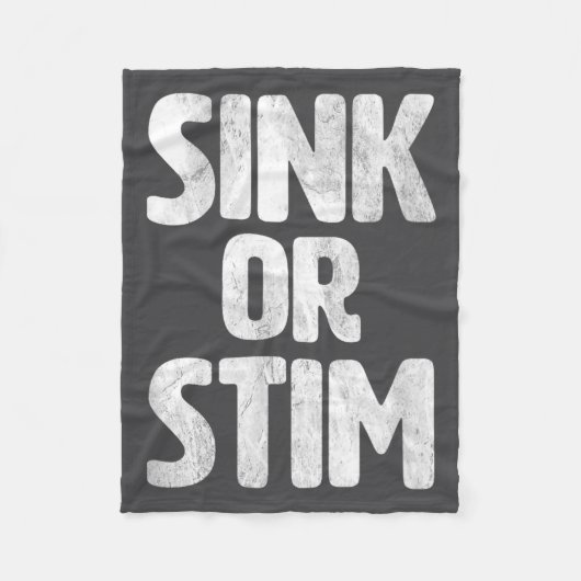 Hilarious Sink Stim Neurodivergent Normalize Autis フリースブランケット (正面)