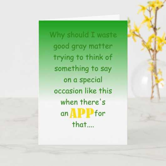 hilarious special occasion wish カード (黄色い花)