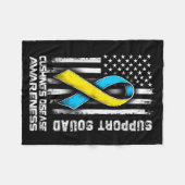 Hilarious Support Disease s Squad Awareness Cushin フリースブランケット (正面(横))