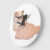 Hilarious Tech-Savvy Cat Decorative Wall Clock ラージ壁時計 (傾斜)