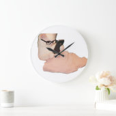 Hilarious Tech-Savvy Cat Decorative Wall Clock ラージ壁時計 (ホーム)