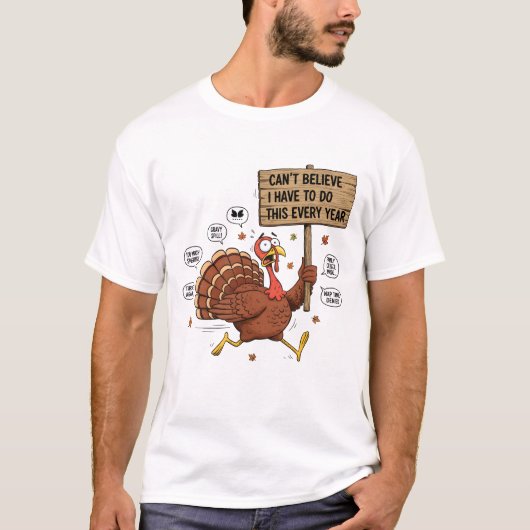 Hilarious Thanksgiving Stress Cartoon Tシャツ (正面)