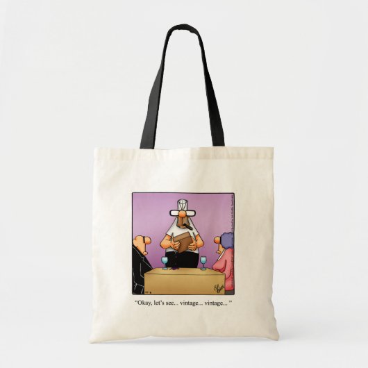 Hilarious Wine Humor Tote Bag Gift トートバッグ (正面)