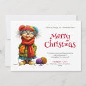 Hilarious Woman Christmas Card Editable Design シーズンカード (正面)
