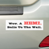 HilariTee: ワウ。 Hemi。 壁への球。 ステッカー (車上)