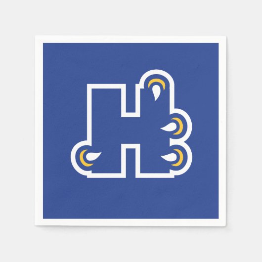 Hilbert College H スタンダードカクテルナプキン (正面)