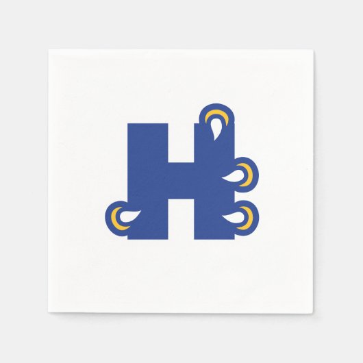 Hilbert College H スタンダードカクテルナプキン (正面)