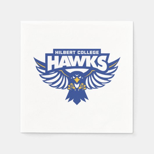 Hilbert College Hawks スタンダードカクテルナプキン (正面)