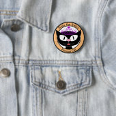 Hilda the Kitten™ プリンセスキャット (黒いキャラクター猫) 缶バッジ (インサイチュ)